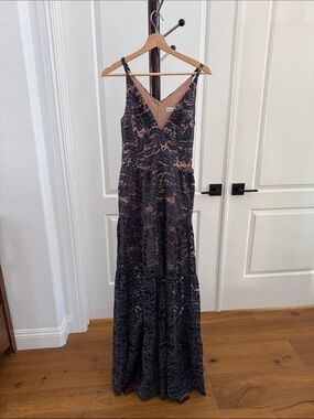dress the population brooke gown Dress The Population, Brooke Crochet Palm Mermaid Gown New Wedding Dress Save 47%